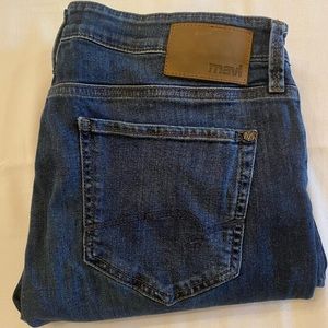 Mavi Men's 34 Zach Cotton Blend Medium Wash Blue Denim Straight Leg Jeans